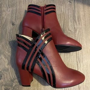 Maroon Heeled Boots